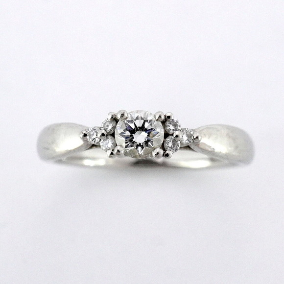 TIFFANY Silver Diamond Ring - Picture 2 of 7